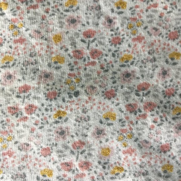 ⚪ Carter's baby girl 24 mo floral print long sleeve lap shoulder onesie - Picture 2 of 9